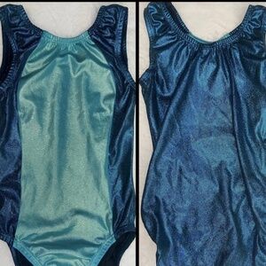 Girls' Sleeveless Gymnastics Leotards & Gold Black Shorts / All 6 come together